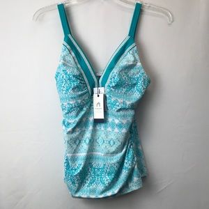 Cabana life Coastal Cottage Tankini top New!!